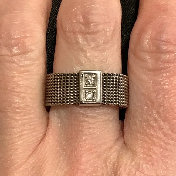 Stainless steel rhinestone ring size 6.5 - Picture 7 of 7